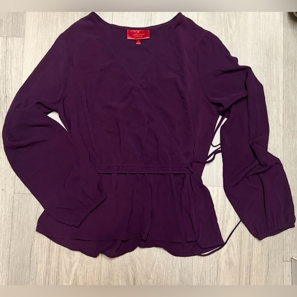 Jennifer Lopez Deep Purple Blouse